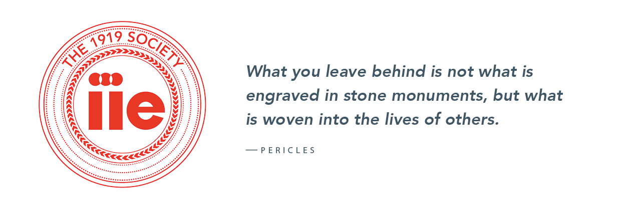 1919 Society Footer with Pericles Quote