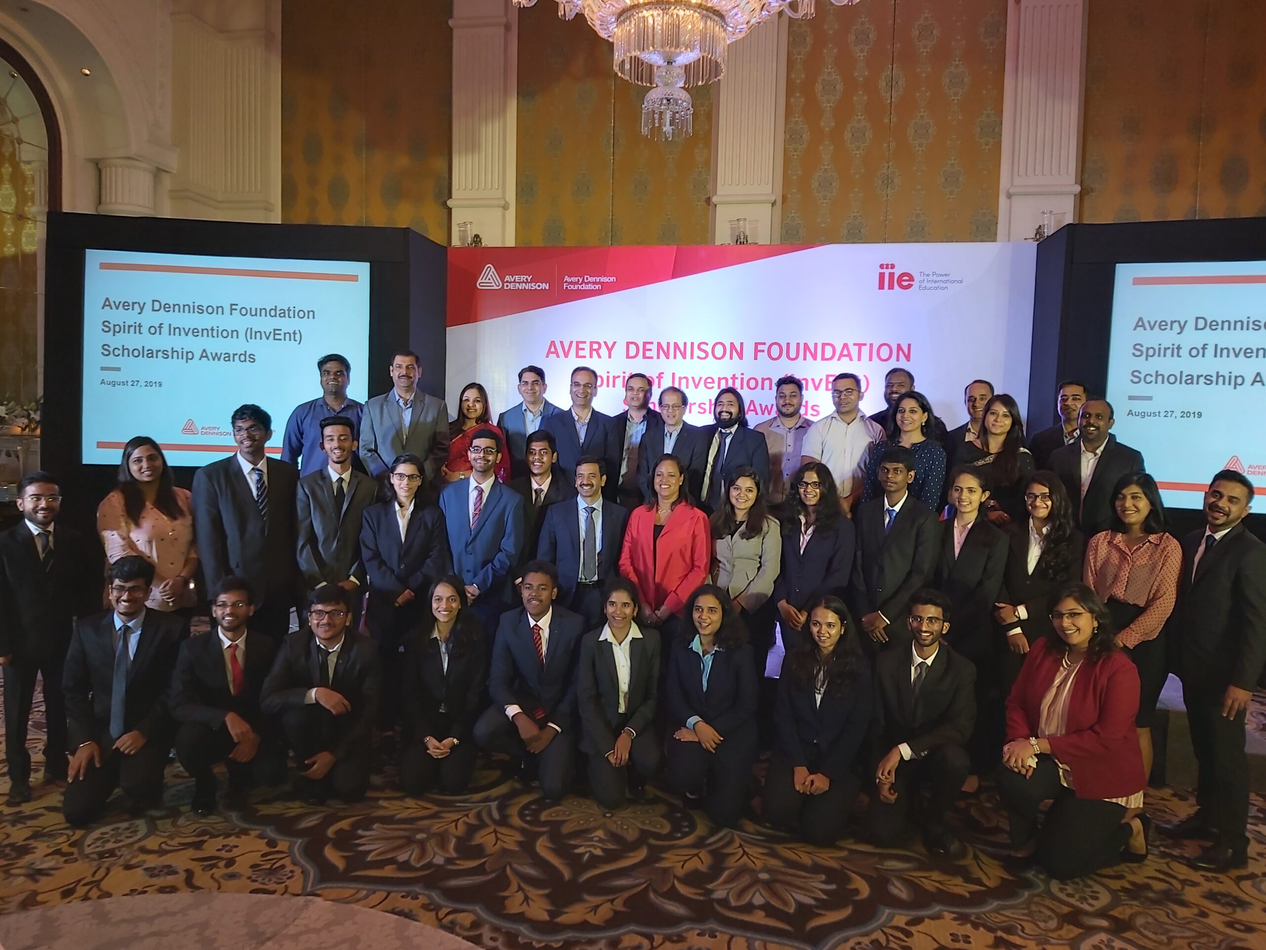 Avery Dennison employees and Spirit of Invention scholarship recipients and alumna celebrate 10 years of the program.