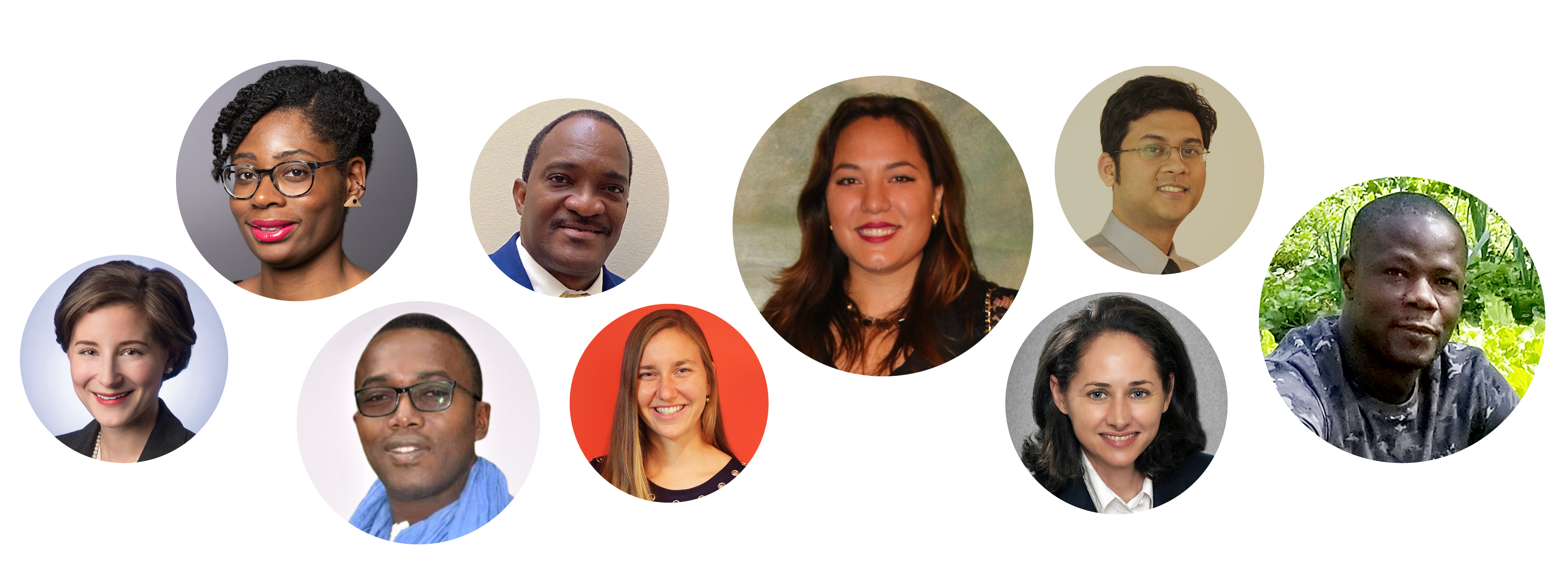 2019 and 2020 Centennial Fellows' headshots appear in different circles over a white background.