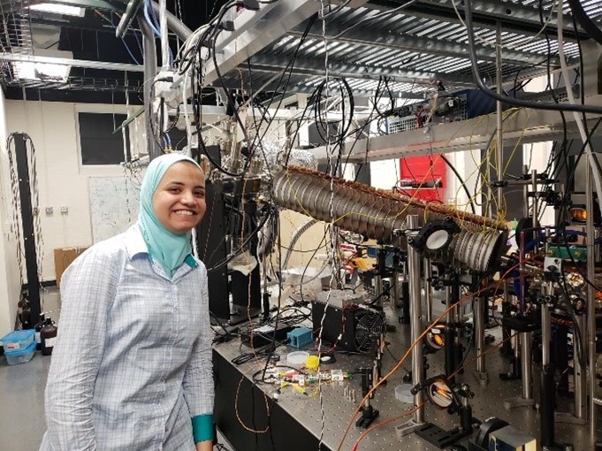 HEI STEM Scholar in a research lab at the University of Oklahoma