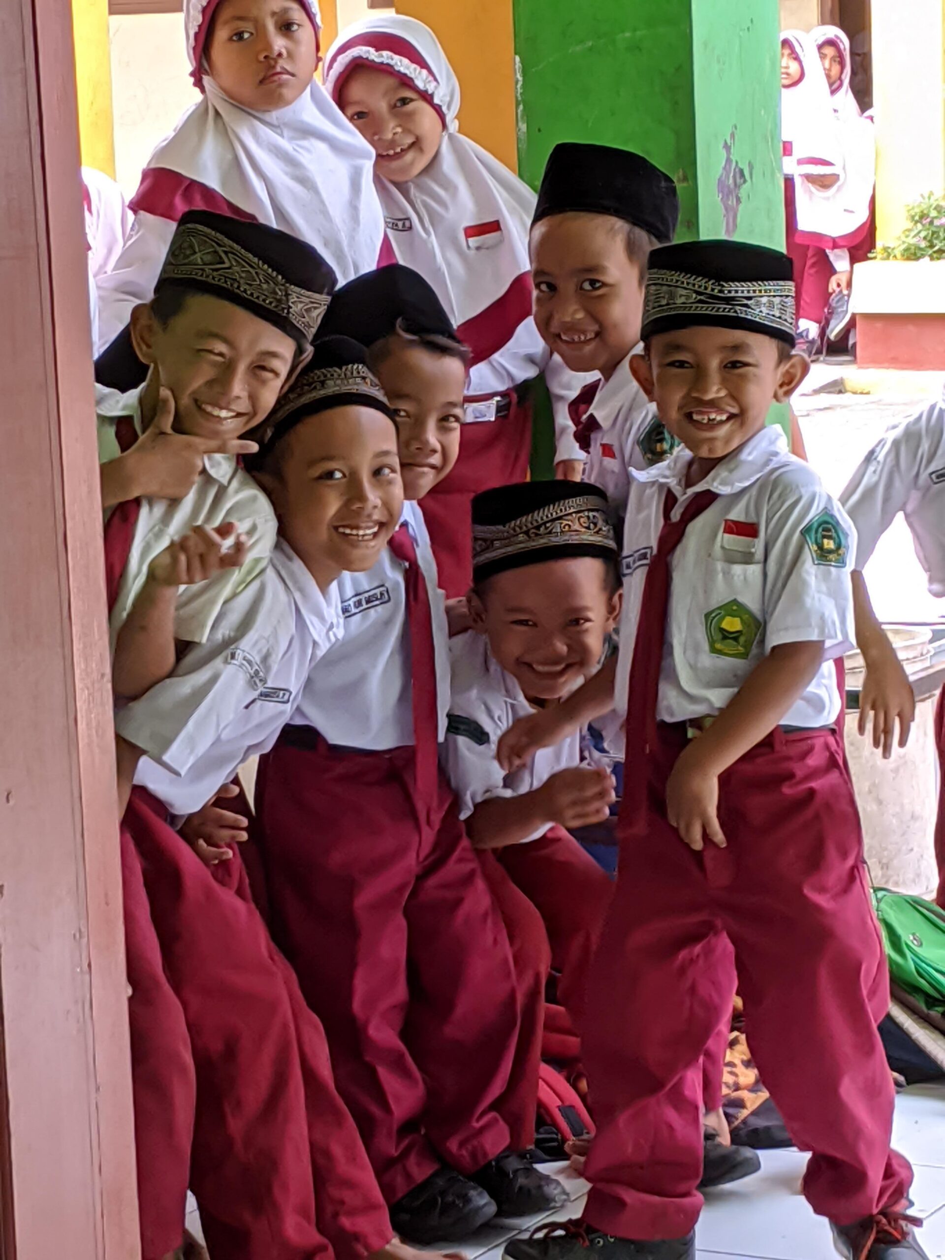 Young students in Indonesia