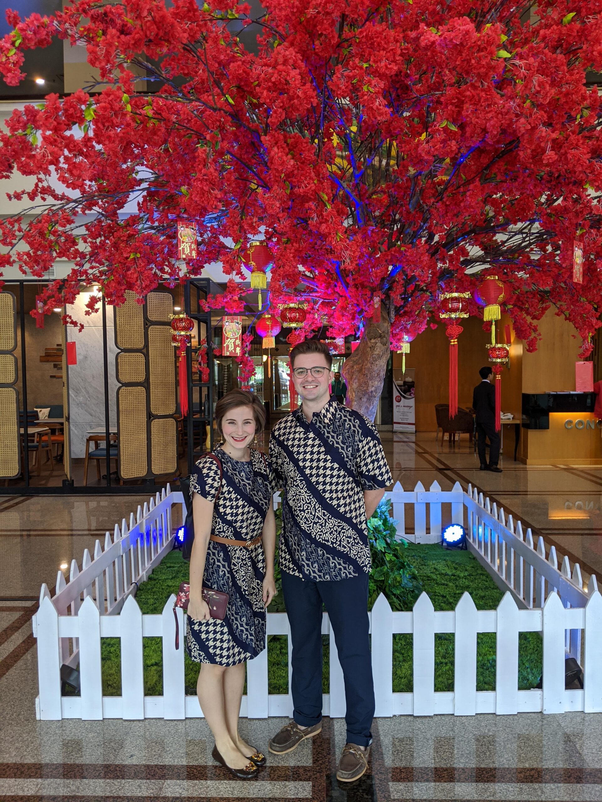 Sabrina and Anthony Verleysen at Indonesia Airport