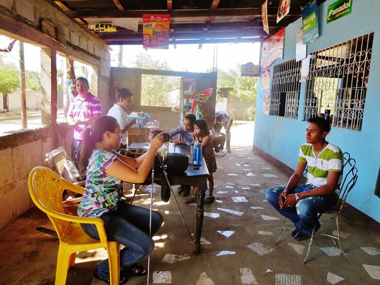 Filming deaf Nicaraguan student