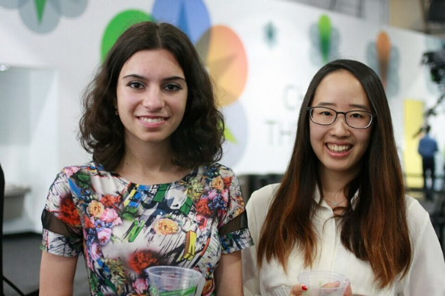 A photo of two women.