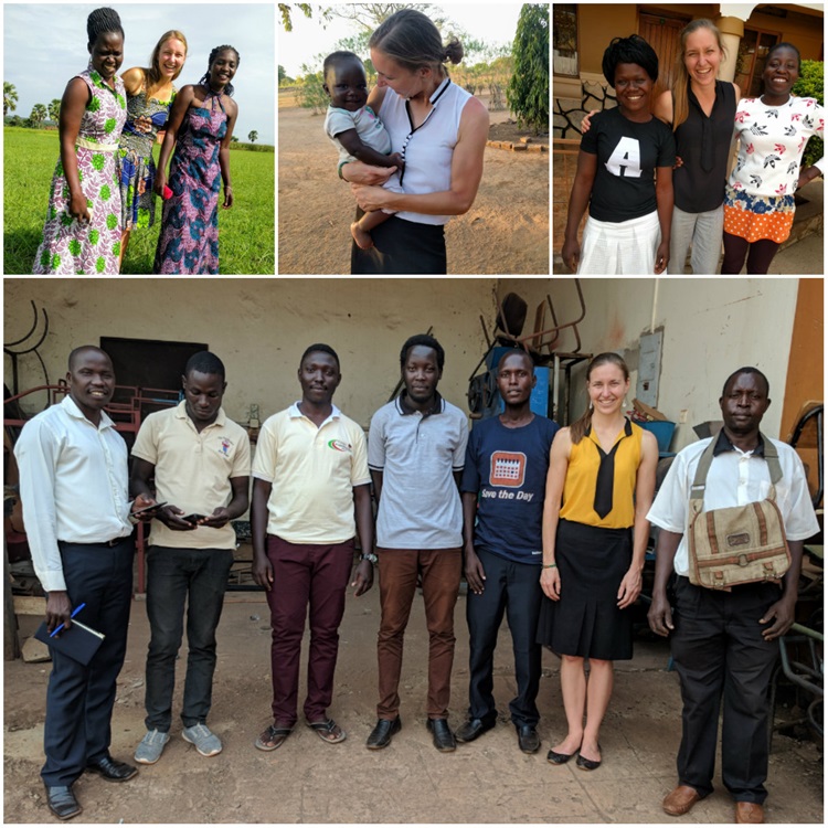 Photo collage of Paige Balcom in Ghana