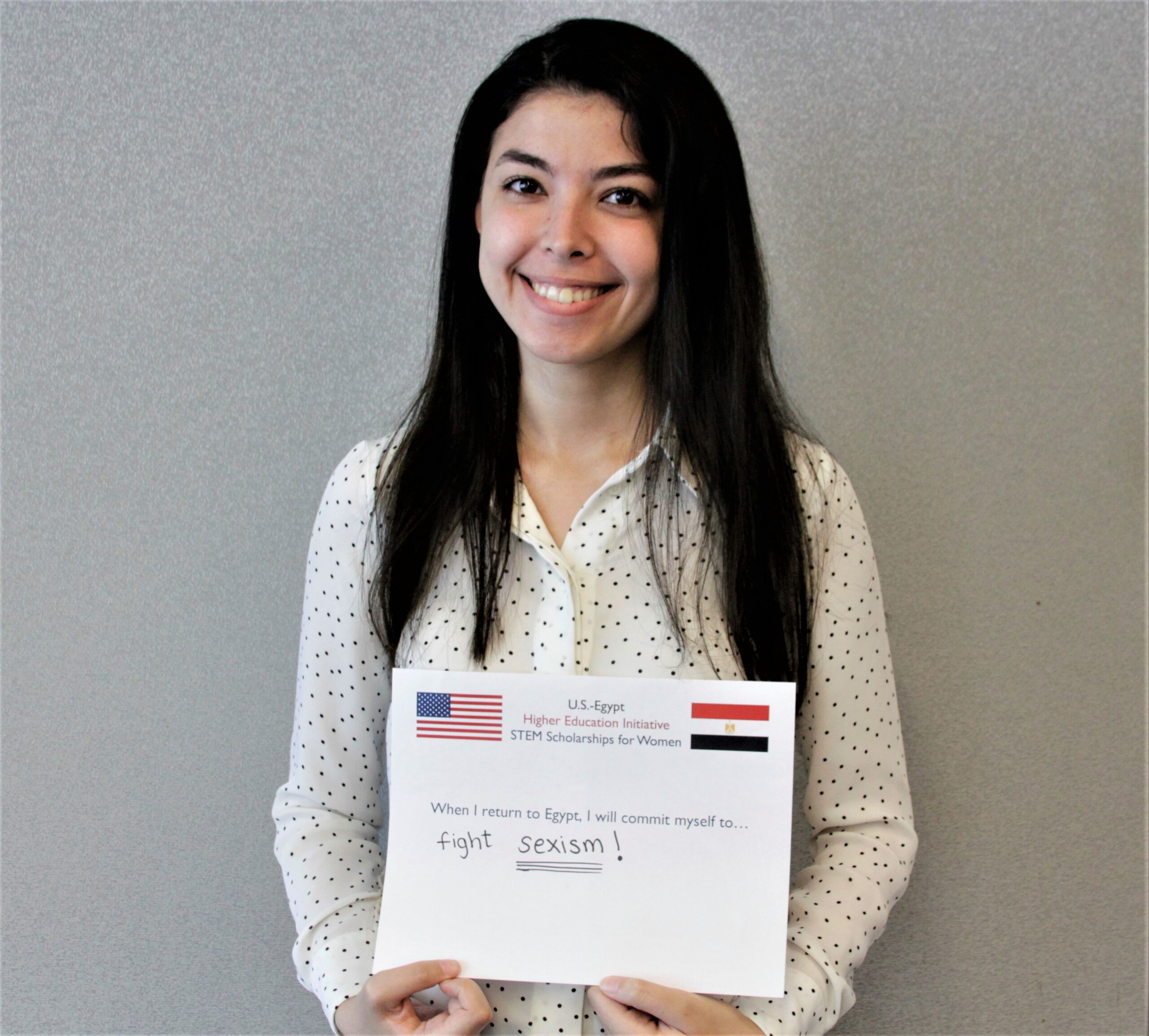 Sara Ezzat Ali, Higher Education Initiative scholarship recipient