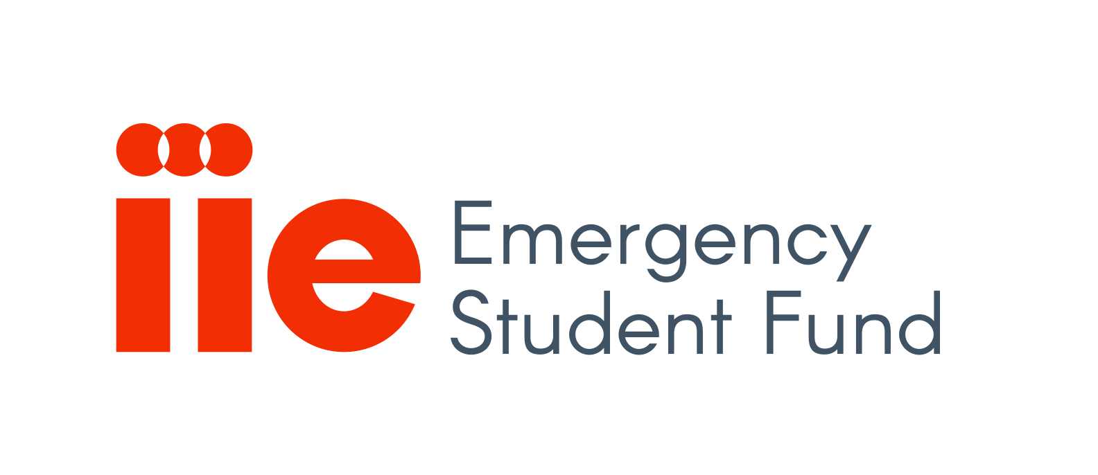 Horizontal version of the logo for IIEs Emergency Student Fund