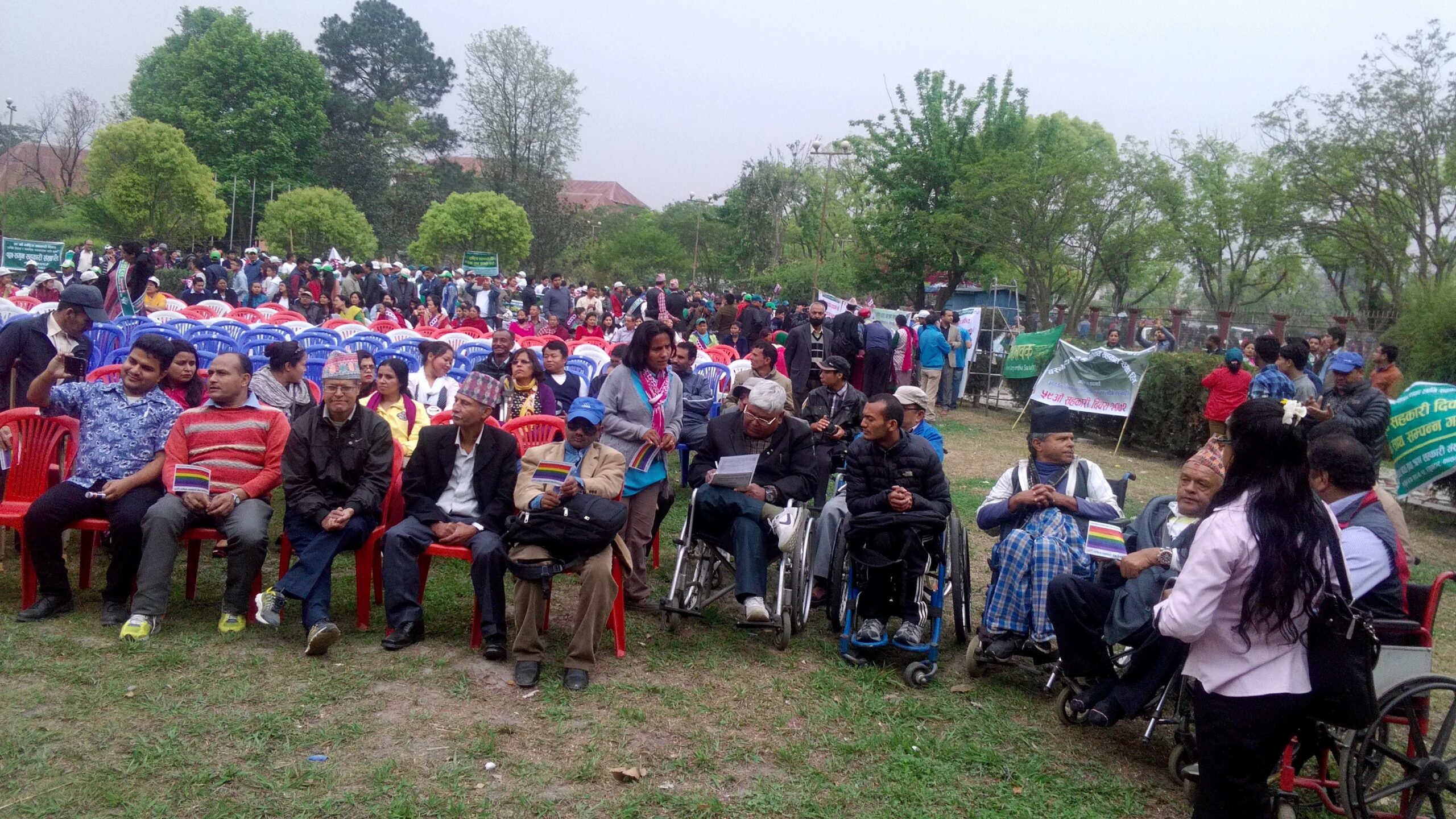 The project’s direct beneficiaries and their families participate in project events in Kathmandu, Nepal.